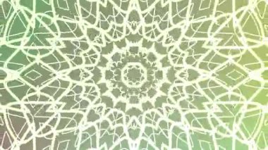 Soyut girdaplar Kaleydoskop A, soyut parlayan mandala animasyonu, karmaşık geometrik desenler ve pürüzsüz bir döngü, Video Stoku kraliyet ailesi..