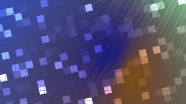 Twirls Blink Square soyut dijital animasyon hareketli geometrik şekillerin canlı renk gradyanı ve ızgara deseni, Video Stok telif hakkı.