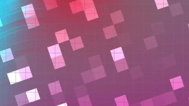 Twirls Blink Square soyut animasyon arka plan renkli ızgara ve geometrik şekiller, kusursuz döngü, telif hakkı olmayan hisse senedi.