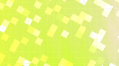 Twirls Blink Square soyutlamaları, sarı ve beyaz karelerin animasyon arkaplanı çapraz hareket eden şebekeler, telif hakkı olmayan hisse senetleri.