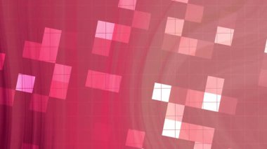 Soyut Twirl Blink Square, Soyut Pembe ve Kırmızı Hareket Grafikleri Geometrik Şekiller ve Izgara Kaplaması Arkaplanı, Video Stoku telif hakkı.