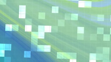 Twirl Blink Square soyut dijital animasyon akış çizgileri ve canlı renklerde mozaik kareler, telif hakkı olmayan hisse senedi.