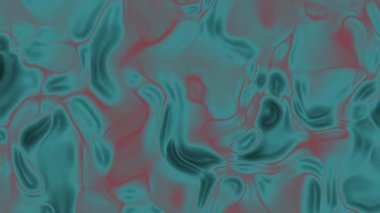 Soyut Plastik, Soyut Sıvı Sıvı Yüzeyinde Teal ve Kırmızı Renkler Taşınıyor ve Dalgalanıyor, Video Stoku kraliyet ailesinden.
