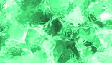 Soyut Plastik Su B, Çalkantılı Hareket ve Kusursuz Döngülü Soyut Yeşil Sıvı Yüzey Animasyonu, Video Stoku Krallığı.
