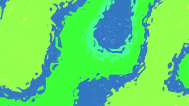 Arkaplan soyut, hareketli yeşil ve mavi renkli sıvı şekiller, telif hakkı olmayan stok videoları.