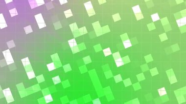 Blink Square soyutlamaları, soyut geometrik animasyon arkaplanı yeşil, mor ve beyaz renklerin gradyanı, Video Stok kraliyet ailesi.