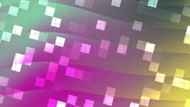 Twirls Blink Square, modern tasarımlar için dinamik şekilleri ve ızgarası olan soyut renkli animasyon arkaplanı, borsa telif hakkı olmayan video.