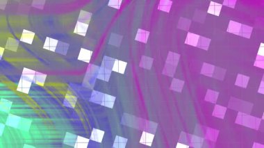 Soyut Twirl Blink Square, soyut renkli hareket grafikleri geometrik şekilli ve dönen arkaplan, Stock telif hakkı olmayan video animasyonu.