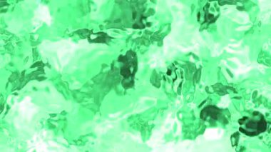 Soyut Plastik Su, Soyut akışkan yeşil sıvı arka plan Canlandırılmış dalgalar ve yüzeydeki yansımalar, Video Stok krallığı.