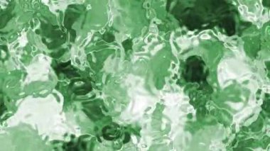 Soyut Plastik Su, Soyut Yeşil Sıvı Yüzey Dalgalı ve Yansıtıcı Işık Efektleriyle Canlandırılmış Arkaplan, Video Stoku kraliyet ailesi.