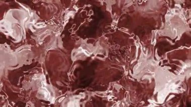 Soyut Plastik Su B, parlak röfleli soyut kırmızı sıvı, kusursuz döngü ve görsel doku, telif hakkı olmayan hisse senedi..