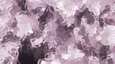 Soyut Plastik Su A, soyut sıvı kıvrımlı arka plan, mor ve beyaz renkli parlak yansımalar, borsa telif hakkı olmayan video..