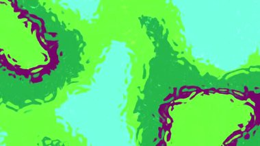 Soyut arkaplan, Yeşil, Mavi ve Mor Renklerle Soyut Akışkan Hareket Animasyonu, Kusursuz Döngü, Stock telif hakkı olmayan video.