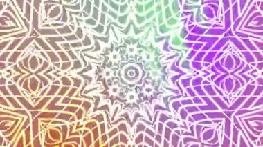 Soyut girdaplar Kaleydoskop A, soyut neon mandala deseni büyüleyici canlı renkler ve dinamik hareket tasarımı, Video Stoku kraliyet ailesi.