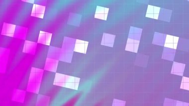 Twirls Blink Square soyut animasyon arkaplanı neon renk gradyanı ve geometrik şekiller ekranda hareket ediyor, telif hakkı olmayan hisse senedi.