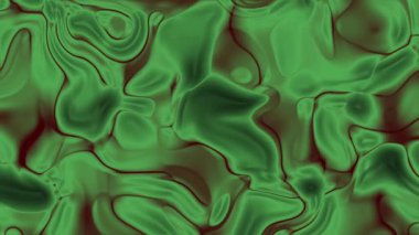 Soyut Plastik, Soyut Yeşil ve Burgonya sıvısı akışı ve biçimlendirme animasyonu dikişsiz döngü, Video Stoku krallığı.