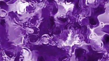 Soyut Plastik Su, Soyut Mor Sıvı Yüzey Girdap Kalıpları ve Işık Yansımaları Animasyonu, Stock telif hakkı olmayan video.