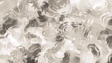 Soyut Plastik Su A, soyut akışkan sıvı yüzey ışık yansımaları ve kusursuz döngü arkaplanı, Video Stoku krallığı.
