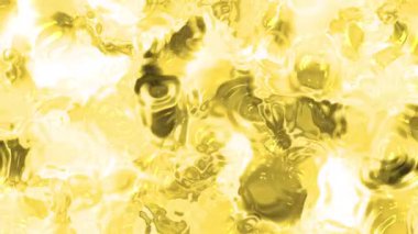 Soyut Plastik Su B, soyut altın akışkan animasyon dinamik şekilli ve parıldayan ışık efektleri, telif hakkı olmayan hisse senedi.