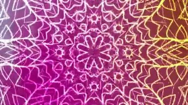 Soyut Twirls Kaleydoskop A, Neon çizgileri ve görsel efektler için canlı renklerle canlandırılmış soyut kaleydoskop A, telif hakkı olmayan stok.