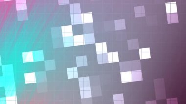 Twirls Blink Square, geometrik şekilli soyut arkaplan animasyonu ve canlı bir gradyan renk paleti, telif hakkı olmayan hisse senedi.