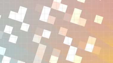 Twirls Blink Square soyut geometrik animasyon hareketli şekiller ve düzgün bir döngü içinde gradyan arkaplan, Video Stok kraliyet.