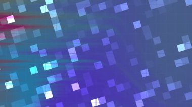 Soyut Twirl Blink Square, geometrik şekillerin dinamik soyut animasyonu ve canlı renkler dijital bir tasarım yaratıyor, Video Stok kraliyet ailesi..