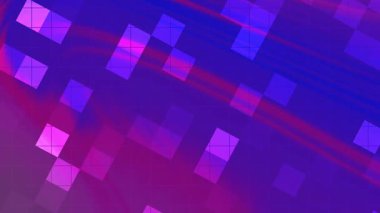 Twirl Blink Square, canlı renklere ve geometrik şekillere sahip soyut dijital animasyon dinamik hareket yaratıyor, Stock telif hakkı olmayan video.