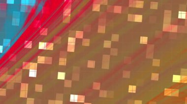 Soyut Twirl Blink Square, geometrik şekilli soyut renkli hareket grafikleri ve dinamik ışık efektleri, telif hakkı olmayan hisse senedi.