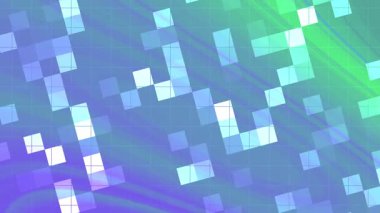 Twirl Blink Square, renk gradyanı ve geometrik tasarımı olan hareketli karelerin soyut dijital animasyonu, Video Stoku telif hakkı.