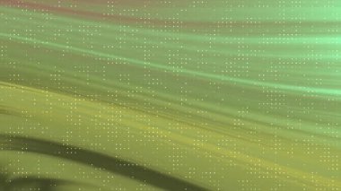 Soyut Twirl Blink Dot, soyut akışkan yeşil ve sarı arkaplan beyaz noktalar, kusursuz döngü hareketi, serbest telif hakkı.