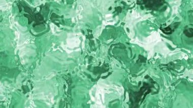Soyut plastik su, soyut ve sanatsal animasyon akışkan yeşil sıvı ışık yansımaları ve hareket, telif hakkı serbest.