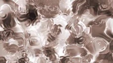Soyut Plastik Su A, parlak yansımalı soyut sıvı yüzey, pürüzsüz bir döngü içinde akış ve dalgalanma, hisse senedi telif hakkı olmayan video.