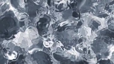 Soyut Plastik Su B, Soyut Sıvı Su yüzeyi hareketi Gri tonda yansımaları ve ışık efektleri, Stock telif hakkı olmayan video.