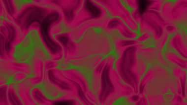Plastik, soyut sıvı animasyonları morumsu ve yeşil renkte, dinamik hareketli, soyut serbest hisse senedi.
