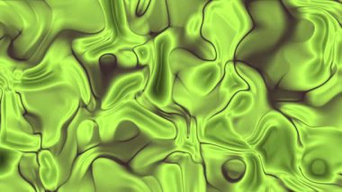 Soyut plastik, soyut yeşil sıvı animasyonu akıcı ve dalgalı şekiller, kusursuz döngü arka planı, borsada ücretsiz video.