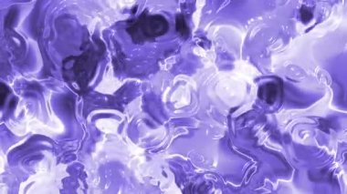 Soyut Plastik Su, Soyut Mor Akışkan Hareketi Görsel Arkaplan ve Dokular için Parlak Parlak Yüzey, Telif hakkı olmayan video.
