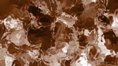 Soyut Plastik Su A, Yansıtıcı Işık ve Sıvı Hareketi Animasyonu ile Soyut Kahverengi Sıvı Yüzey,.