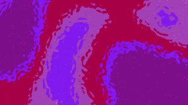 Sıvı Su C 'yi soyutlar, mor ve kırmızı renkli soyut animasyon arkaplanı, parçacıklarla sıvı efektler, Stock telif hakkı olmayan video.