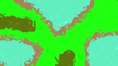 Sıvı Su B 'yi soyutlar, yaratıcı görsel ve tasarımlar için yeşil ekran arkaplanı üzerinde hareket halindeki sıvı şekiller, Video Stoku kraliyet ailesi.