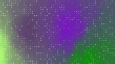 Arkaplan soyut, soyut dijital noktalar, mor yeşil renk gradyan etkisi, telif hakkı olmayan hisse senedi.