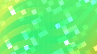 Soyut Twirls Blink Square, soyut yeşil arkaplan animasyonu akışkan şekiller ve görsel cazibe için şebeke modeli, telif hakkı serbest hisse senedi.