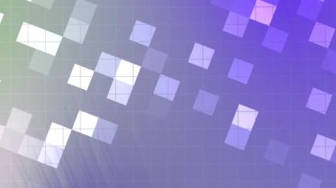 Twirls Blink Square soyutlamaları, hareketli geometrik şekilleri renkli bir gradyan bir ızgaranın soyut animasyonu, Stock telif hakkı olmayan videosu..