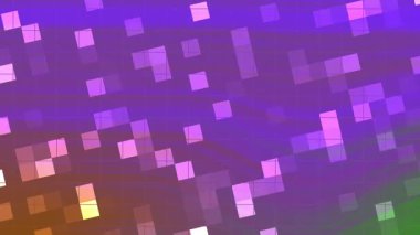 Soyut Twirl Blink Square, soyut animasyon arkaplan renkli mozaik desen ve şebeke örtüsü, kusursuz döngü, telif hakkı olmayan hisse senedi.