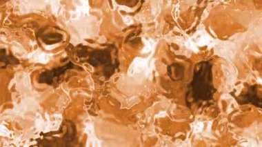 Soyut Plastik Su A, soyut animasyon altın sıvı yüzey parlak yansımaları ve ışıltılı röfleleri olan, Video Stoku kraliyet ailesi.