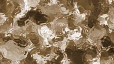 Soyut Plastik Su, Soyut Sıvı Yüzey Sepia Tonlarında Işık Yansımaları, Kusursuz Döngü Animasyonu, Video Stoku Krallığı.
