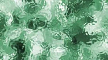 Soyut Plastik Su B, soyut akışkan yeşil su yüzeyi animasyonu dalgalanma ve ışık yansımaları arka planı, Video Stoku krallığı.
