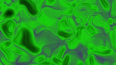 Soyut Plastik, soyut yeşil akışkan hareket arkaplanı, dalgalı, akışkan desenli canlı tasarım, Video Stok telif hakkı.
