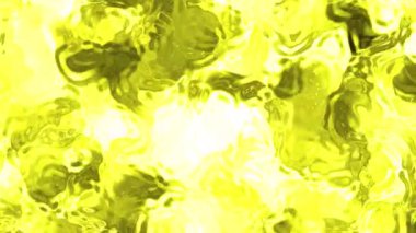 Soyut Plastik Su A, parlak ışık ve dalgalı şekillerle soyut akışkan sarı sıvı arka plan, Stock telif hakkı olmayan video.