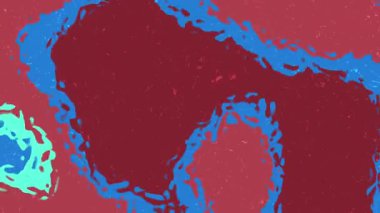 Sıvı Su C 'yi soyutlar, renkli sıvı şekilli soyut animasyon arkaplanı, bir döngüde akış ve dönüşüm, Stock telif hakkı olmayan video.